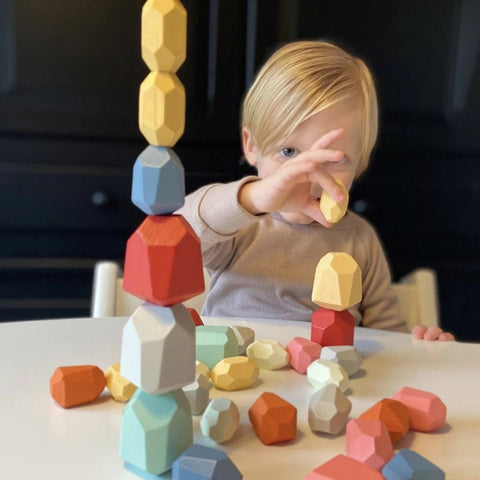 Wooden Balancing Stones Montessori Toys