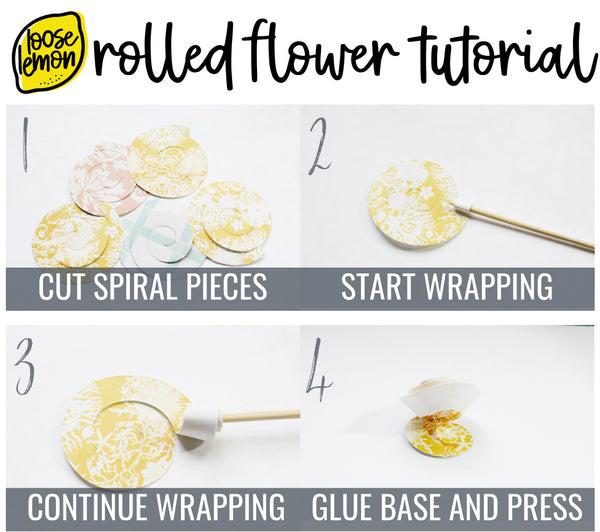 tutorial rolled flowers