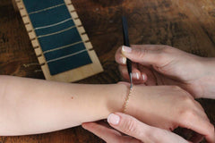 memorial permanent bracelet fitting on wrist