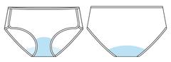 A simple design graphic of a pair of Love Luna midi briefs.