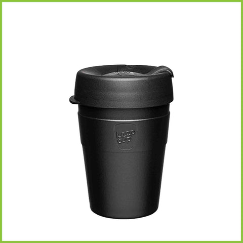 A stainless steel reusable coffee cup from KeepCup.
