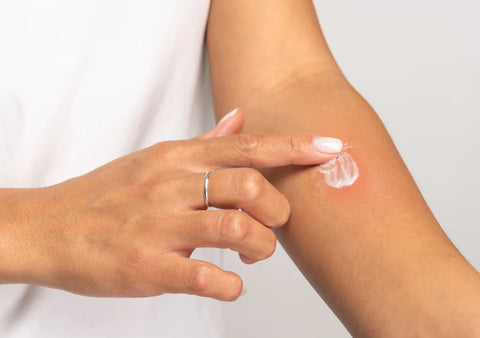 Model Patch Testing Product on her Arm | LashLift Store