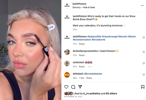 Instagram Influencer Promoting | LashLift Store