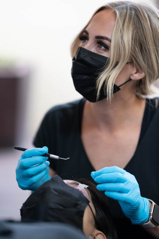 Esthetician with proper PPE equipment | LashLift Store