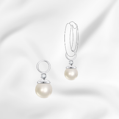 pearl earring pendant for clicker hoops ottawa