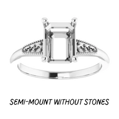 Engagement ring mount by True Bijoux White Gold Wedding Ring Ottawa Toronto Gatineau