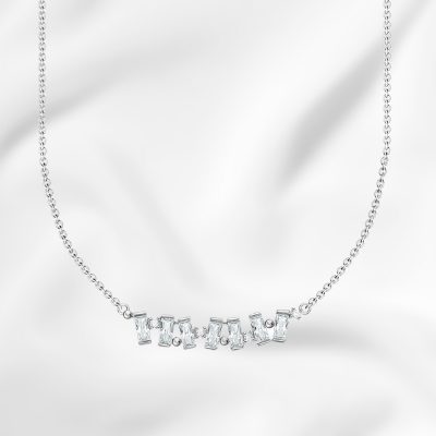 baguette necklace sterling silver fashion jeweler support local ottawa