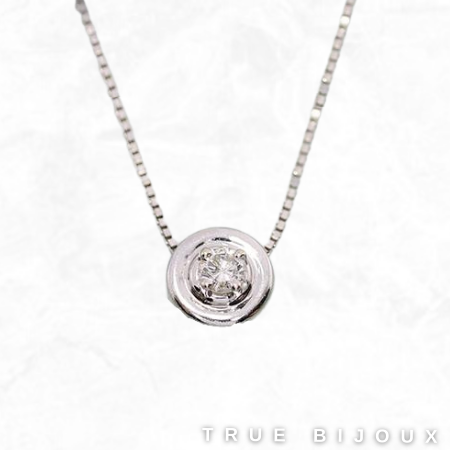 Estate 14k White Gold 0.20 Carat Diamond Pendant Necklace Grads 2021 Gift Guide Free Shipping