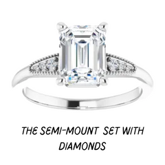 white gold diamond engagement ring wedding rings for sale emerald cut diamonds
