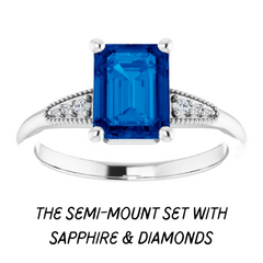 sapphire and diamond engagement ring blue sapphire alternative bridal custom rings wedding ring ottawa canada