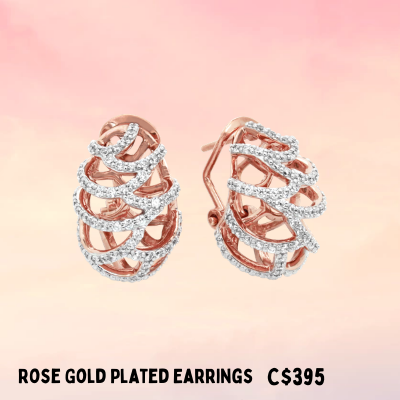 rose gold vermeil earrings well made silver jewellery for sale Ottawa