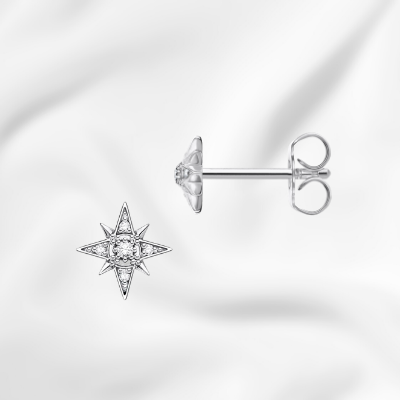 single star stud earring sterling silver for sale true bijoux ottawa