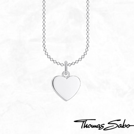 Thomas Sabo Sterling Silver Long Heart Pendant Necklace Engravable Jewelry Graduation Gift Ideas 2021