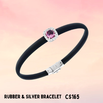 rubber bracelet pink aesthetic ottawa jeweler gift ideas