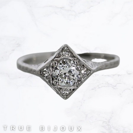 vintage engagement ring vintage-style wedding rings jeweller in ottawa small business Canada