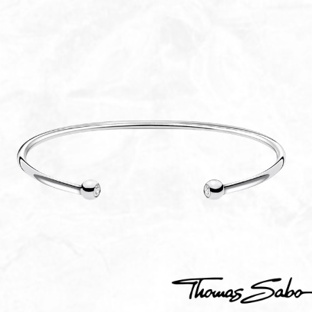 Thomas Sabo Sterling Silver And CZ Dots Bangle Bracelet Perfect Graduation 2021 Grad Gift