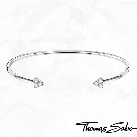 Thomas Sabo Sterling Silver Trinity CZ Bangle Bracelet for Sale Canadian Jeweler and Goldsmith Gift Ideas Free Shipping