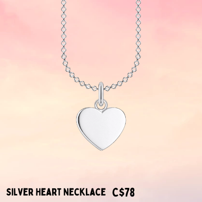 Heart Pendant - Engravable Coeur Collier Necklace for sale Ottawa