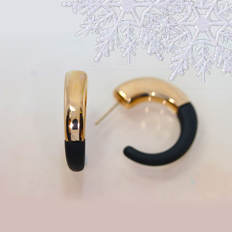 hoop earrings rose gold and rubber ottawa business christmas gift