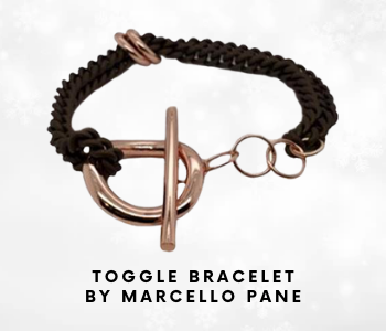 Marcello Pane 18k Rose Gold Vermeil Toggle Clasp Bracelet