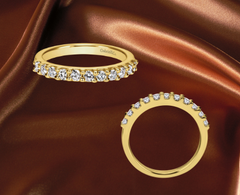 yellow gold diamond eternity ring