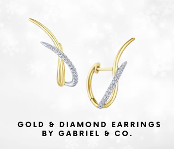 Gabriel & Co. 14k White And Yellow Gold Twisted Diamond Earrings