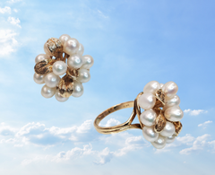 vintage pearl cluster ring upcycle jewelry ottawa