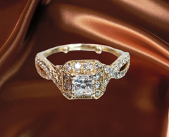 yellow gold gabriel ring diamond engagement ring for sale 