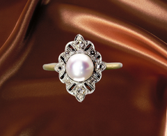 vintage pearl and enamel ring for sale ottawa ontario