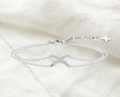 delicate double stand silver bracelet ottawa