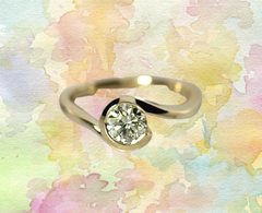 swirl bypass diamond ring alternative bridal ottawa wedding