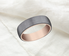 two tone rose gold and tantalum wide band unisex Ottawa Business