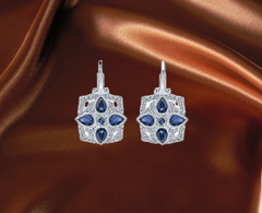 sapphire dangle earrings