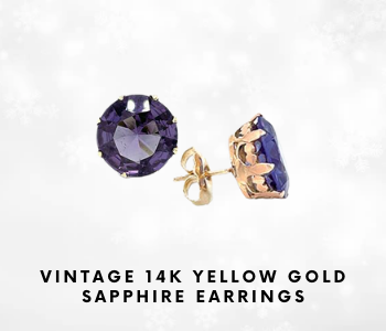 Vintage 14K Sapphire Earrings