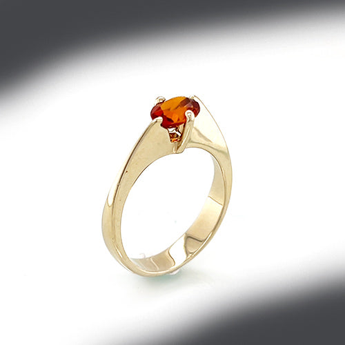 Estate 18K White Gold Ring With Oval Citrine – TrueBijoux