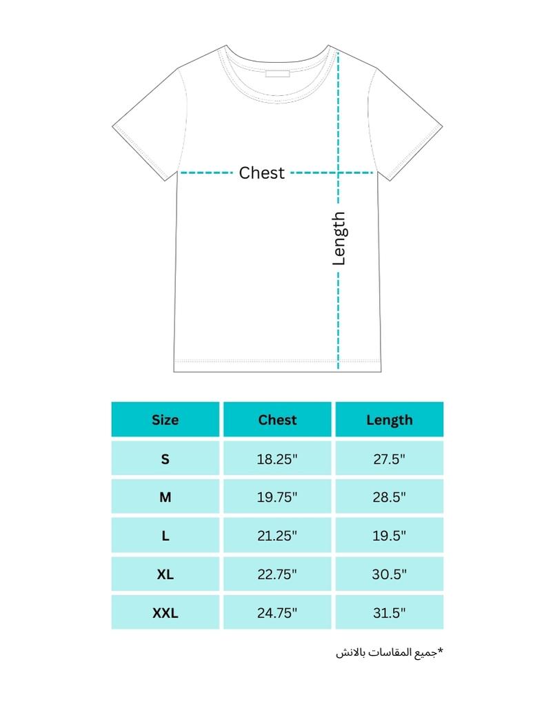 Triblend T-Shirt Print Size Chart