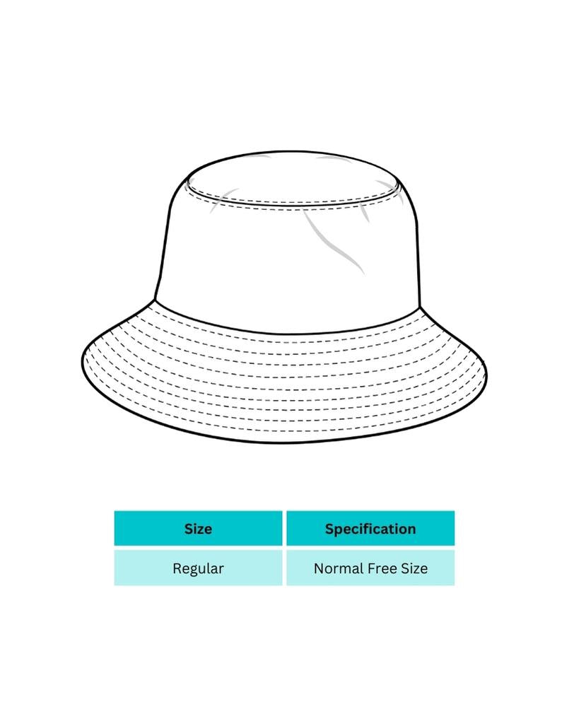 Bucket hat print size chart