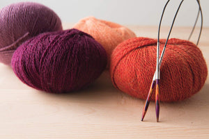 Knit Picks Options 2-3/4" Short Tip Interchangeable Wood Knitting Needle Set (Radiant)