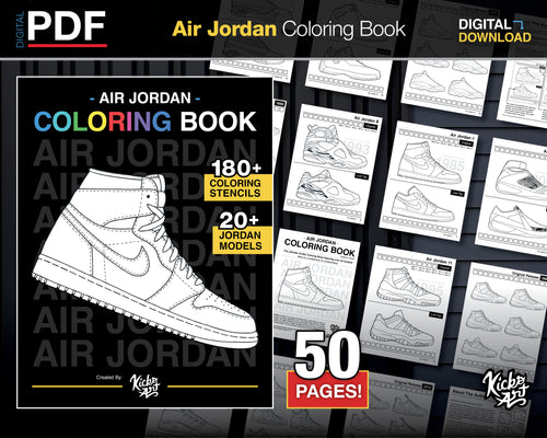 Download Digital Pdf Nike Coloring Book Vol 1 Created By Kicksart Kicksart Shop