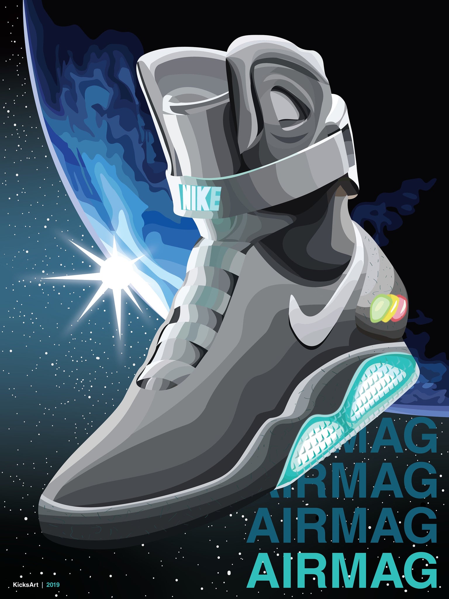 Teórico soplo Kent Nike Air Mag Sneaker Poster – KicksArt Shop