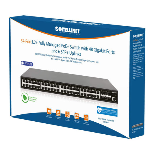 Intellinet Industrial 4-Port GbE PoE++ Switch w/ 2 SFP Ports (508995)