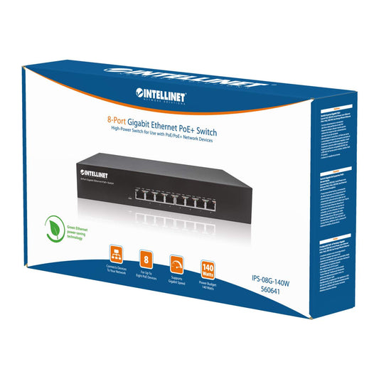 Intellinet 5-Port Gigabit Ethernet PoE+ Switch (561839) – Intellinet Europe