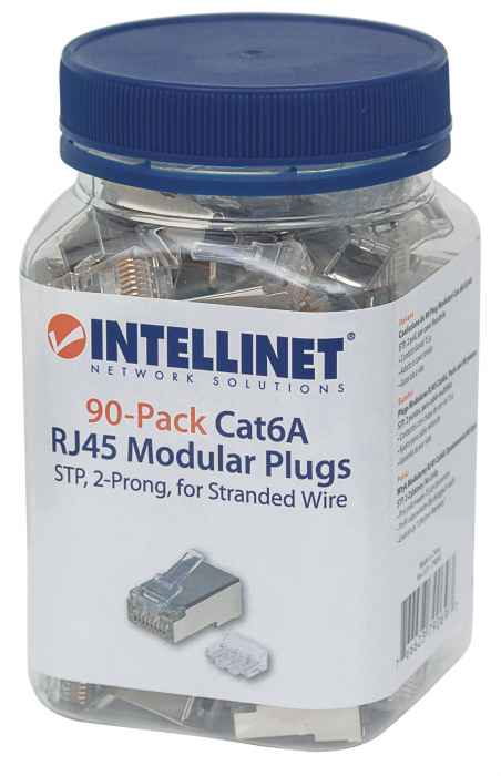 Intellinet Plaque murale RJ45 blindée Cat6 10G à 2 ports (771900)