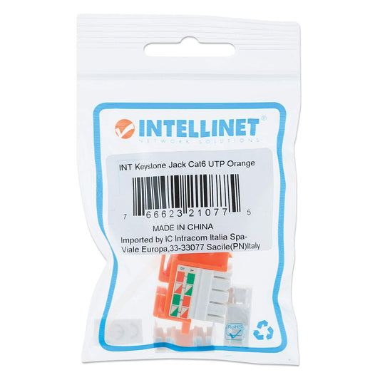  Intellinet, RJ45 hembra a hembra UTP CAT.6 acoplador Keystone,  blanco : Electrónica