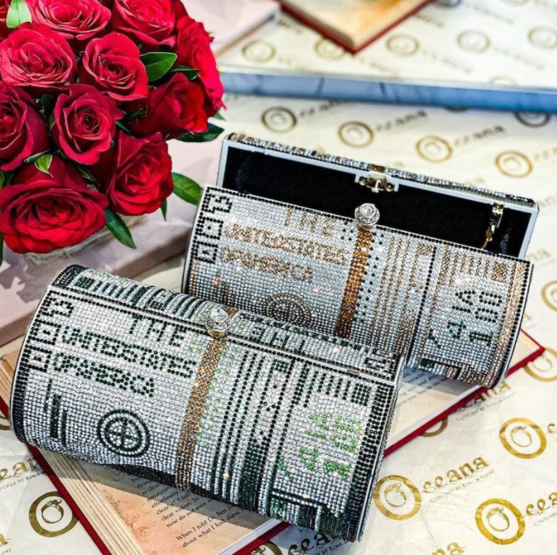 Ching Ching let the Dollar Clutch Bling Bling!