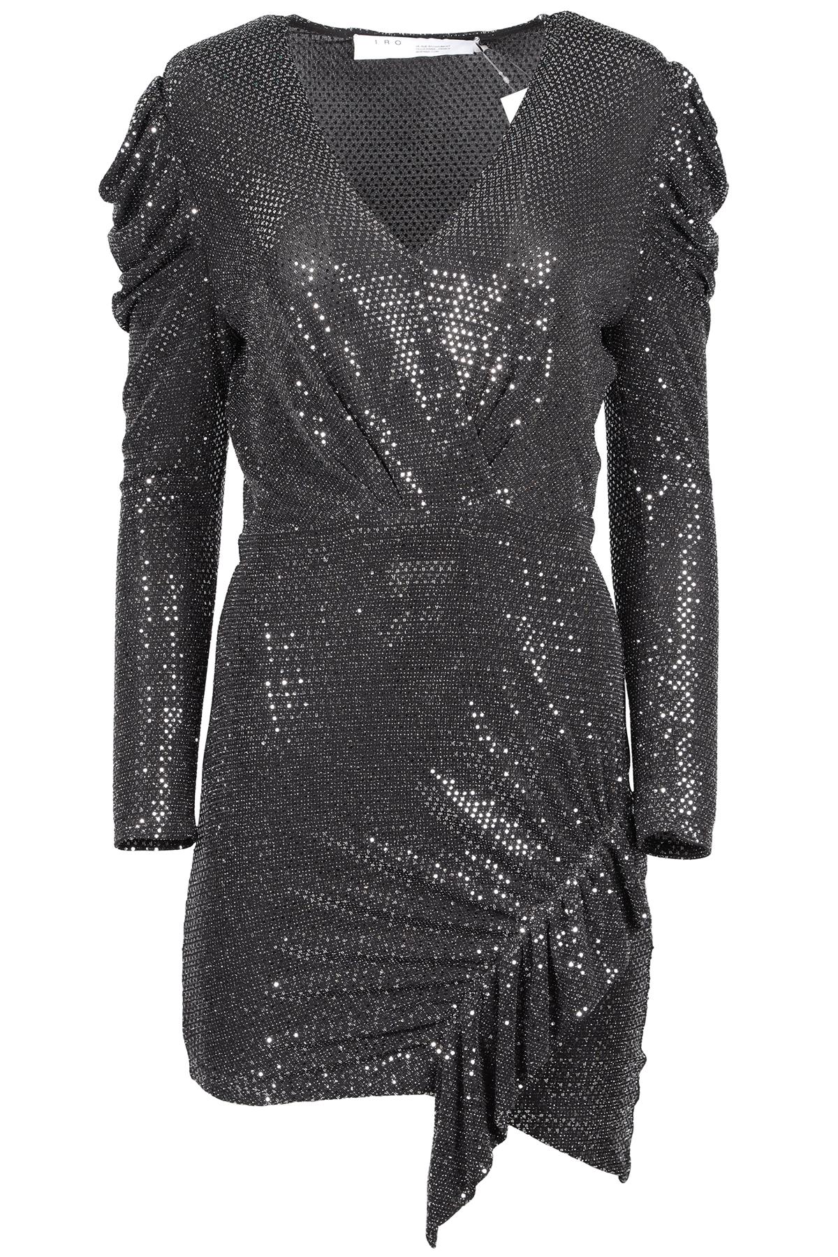 image of IRO SILVER KNIT MINI DRESS FR 36 UK 8