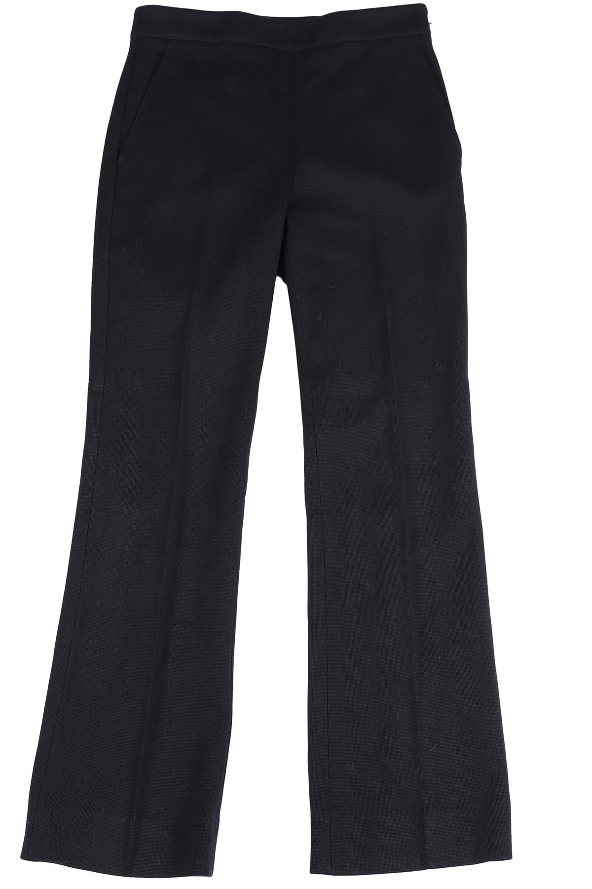 image of GUCCI NAVY COTTON STRAIGHT LEG PANTS IT 40 UK 8