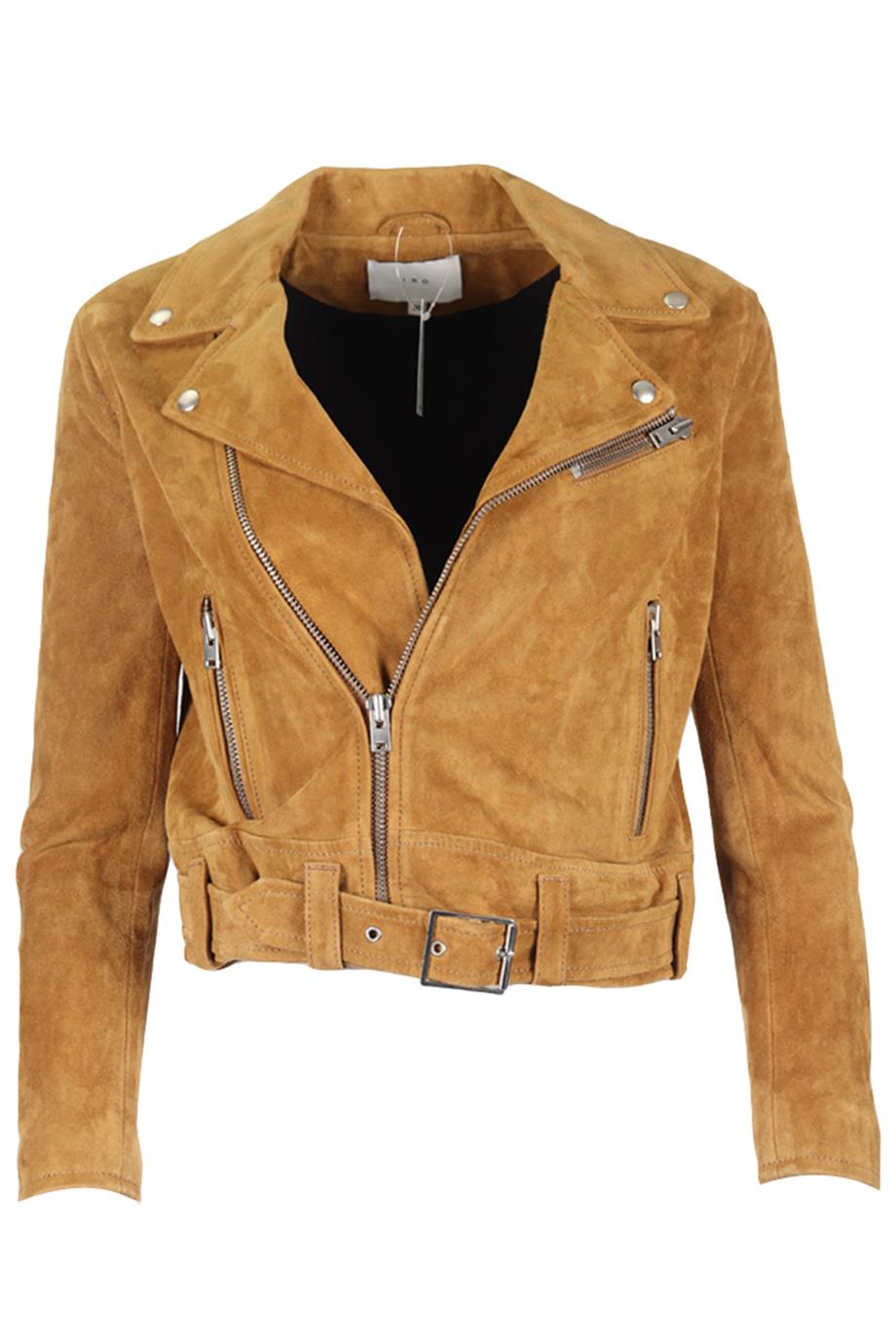 Image of IRO SUEDE BIKER JACKET FR 36 UK 8