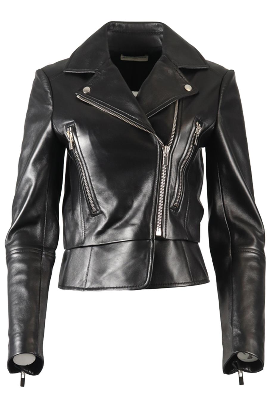 image of BALENCIAGA LEATHER BIKER JACKET FR 40 UK 12