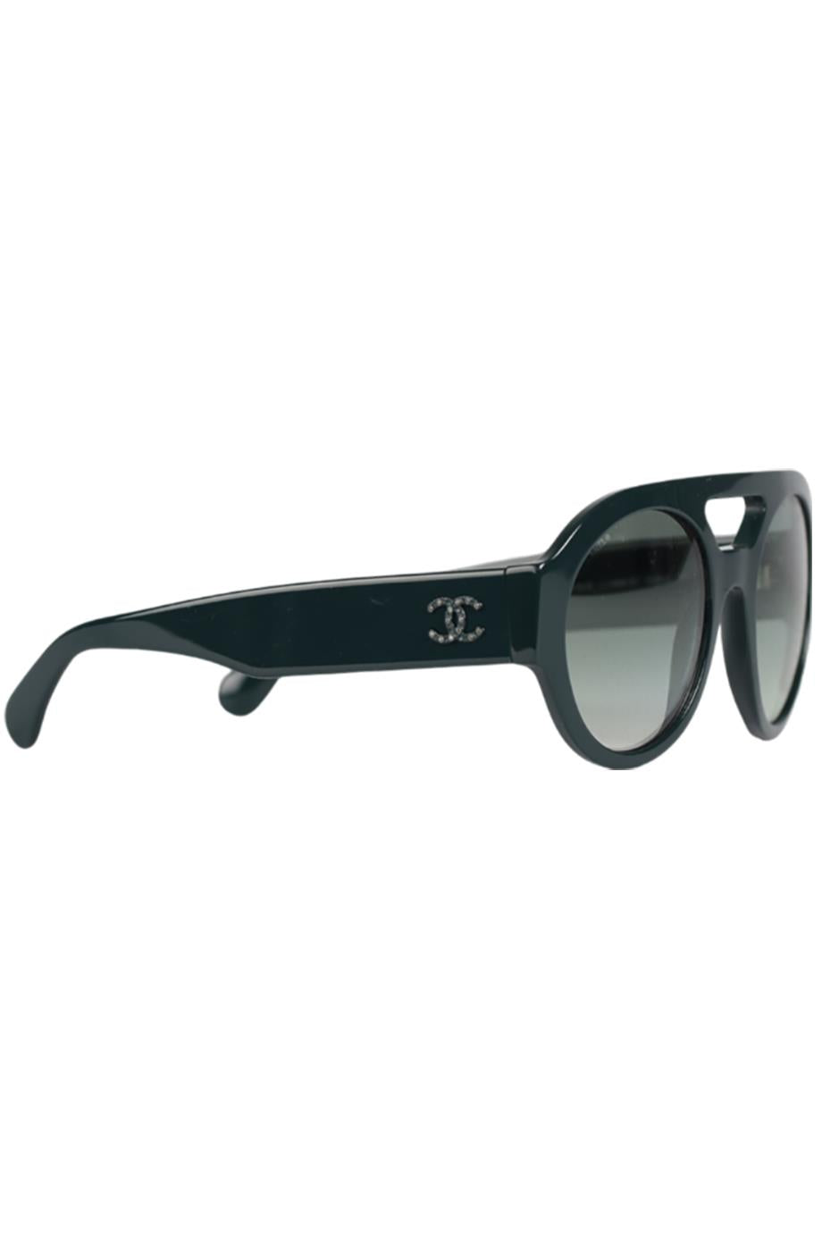 image of CHANEL ROUND FRAME ACETATE SUNGLASSES